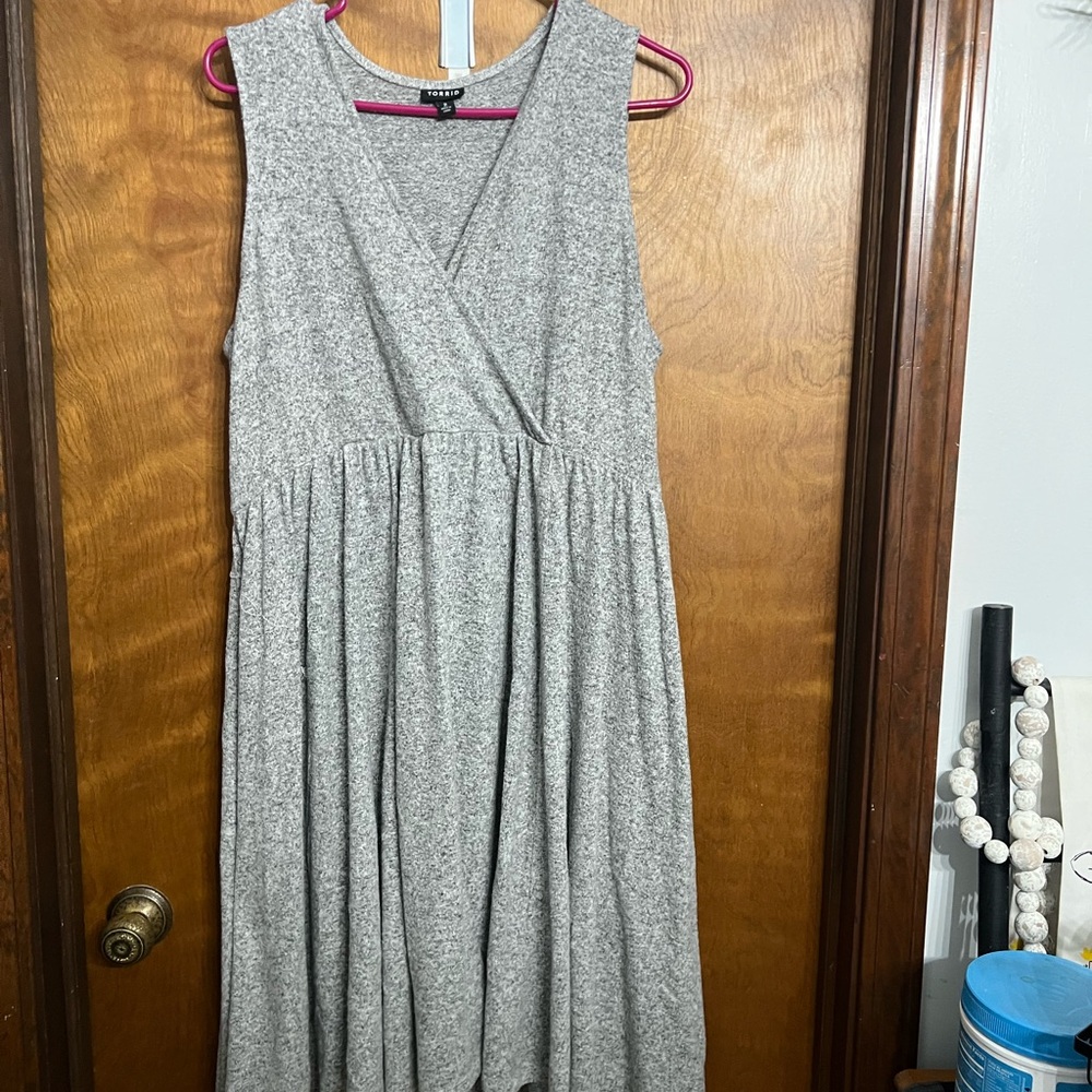Torrid Heather Gray Midi Dress